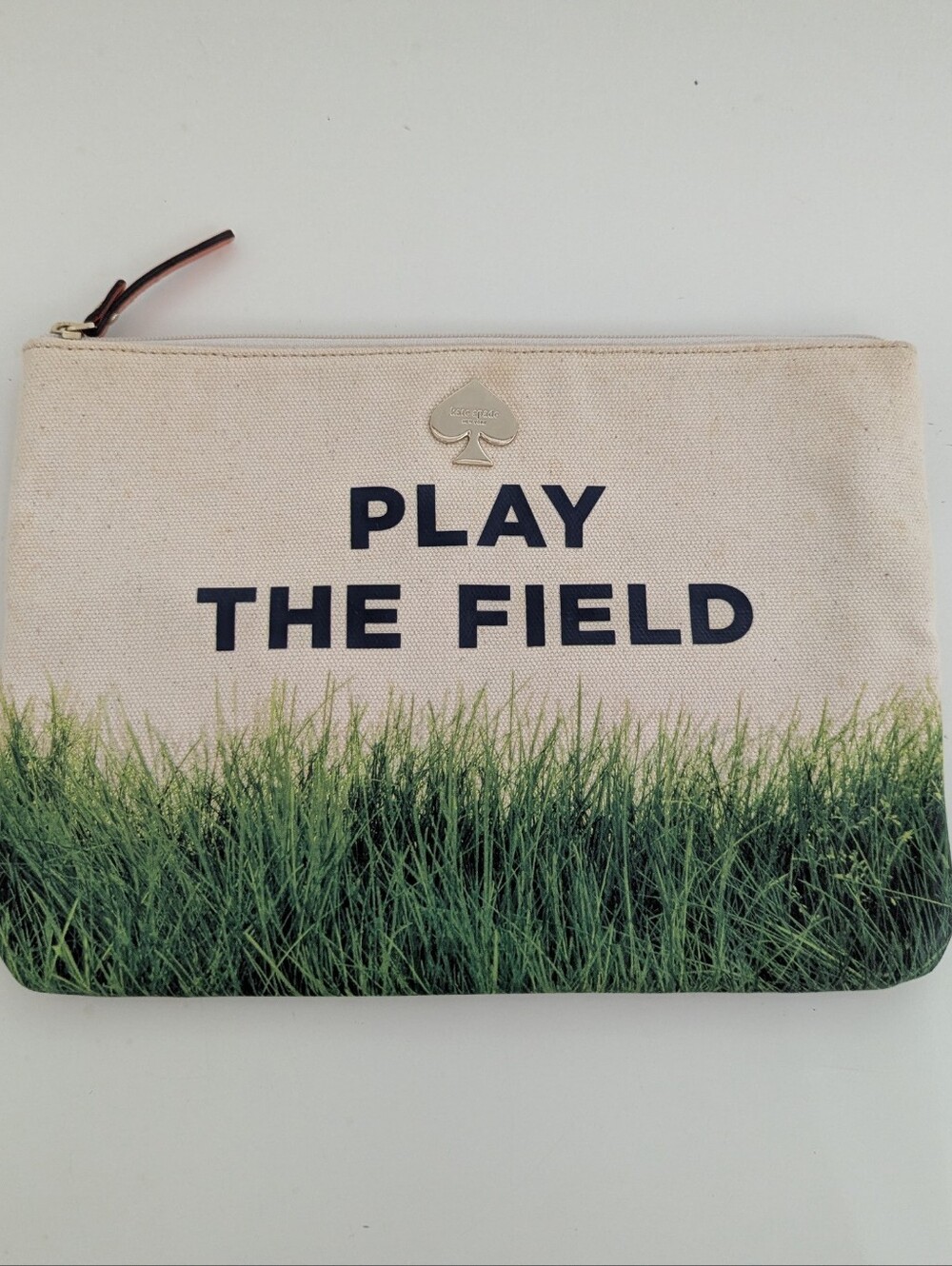 EUC! Kate Spade New York Play The Field Zippered Pouch /Clutch / Cosmetic Case